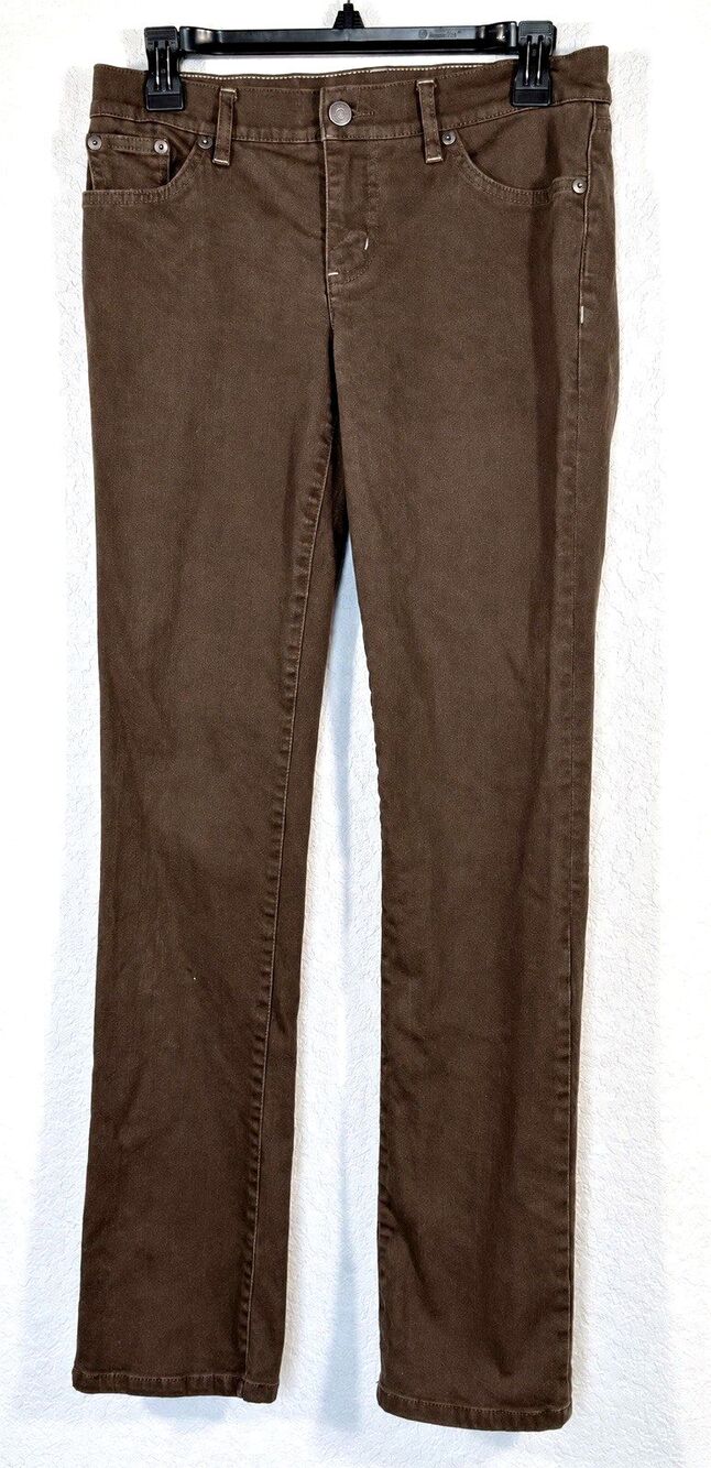 Lauren Ralph Lauren Jeans Womens 2 Brown Modern Straight Leg Stretch Denim LRL - Picture 3 of 8